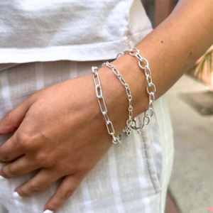 Textured Paper Clip Bracelet