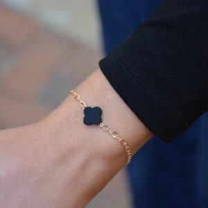 Clover Bracelet - Onyx