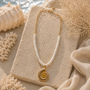 Beach Mama Necklace | Ivory Shell