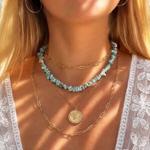 Long Paper Clip Necklace