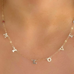 Custom Initials/Name  Keepsake Necklace | Double Birthstone